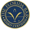 A seal that says the florida bar board certified